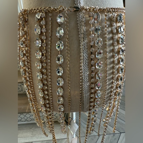 Camilla Coelho Penny rhinestone skirt / festival skirt gold - Picture 11 of 15